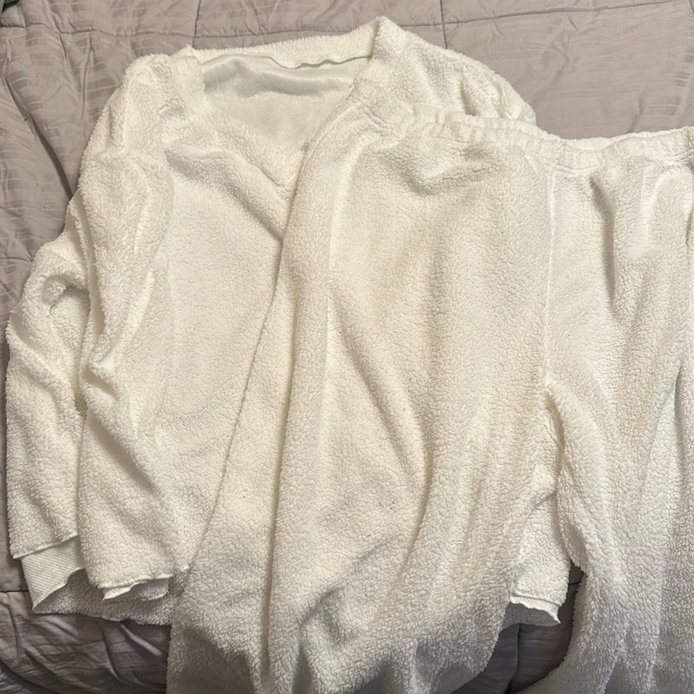 Women's Cozy white pajama lounge set